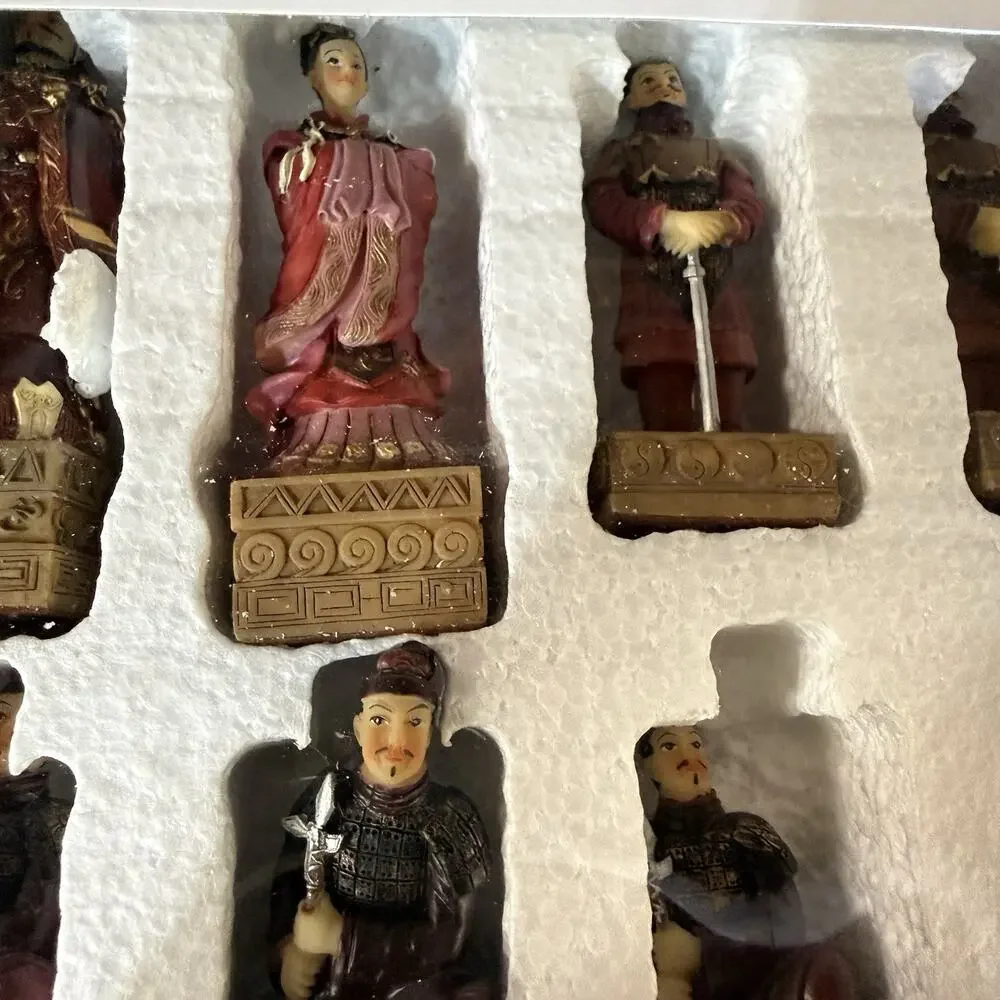 Vintage CHH Games Dynasty Chess set, Hand painted Chinese figures, fold up case
